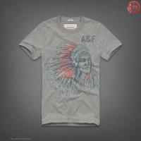 heren abercrombie fitch korte t-shirt crewneck grijs chief pattern Winkel Rotterdam tzc35395